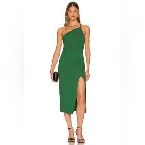 Lovers and Friends Kim Midi Dress in Dark Green size medium